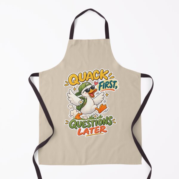 Item preview, Quack First, Questions Later – Funny Duck designed and sold by Sasas Design.