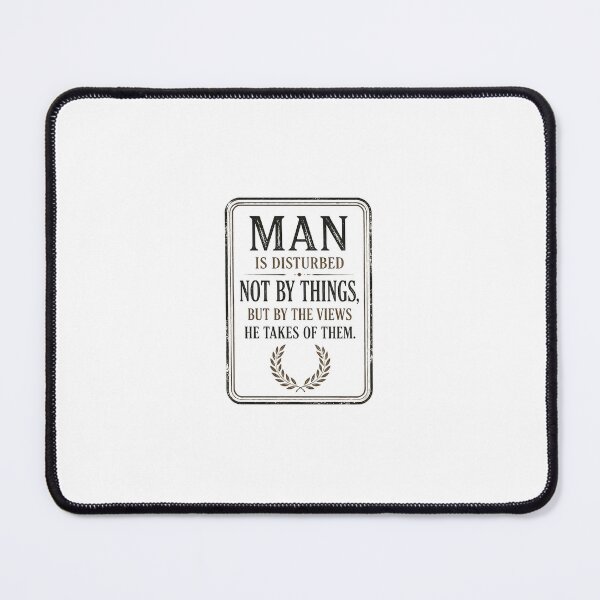 Item preview, "Man Is Disturbed Not By Things Stoic Quote - Epictetus Inspired Philosophy Design - Minimalist Marble" designed and sold by TheMarbleMind.