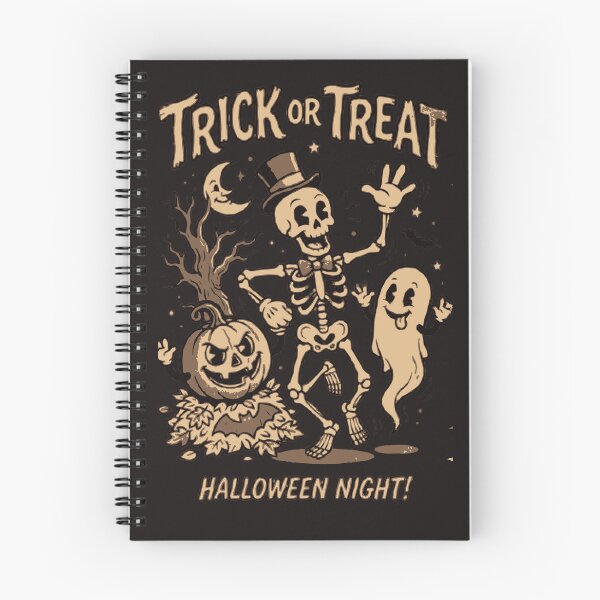 Item preview, Trick or Treat Halloween Dancing Skeleton Ghost Pumpkin designed and sold by Tamarout.