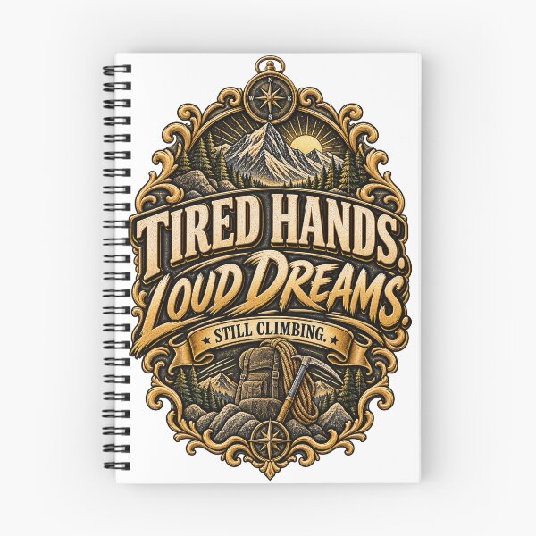 Item preview, Tired Hands Loud Dreams Motivational Design designed and sold by InkroarCo.