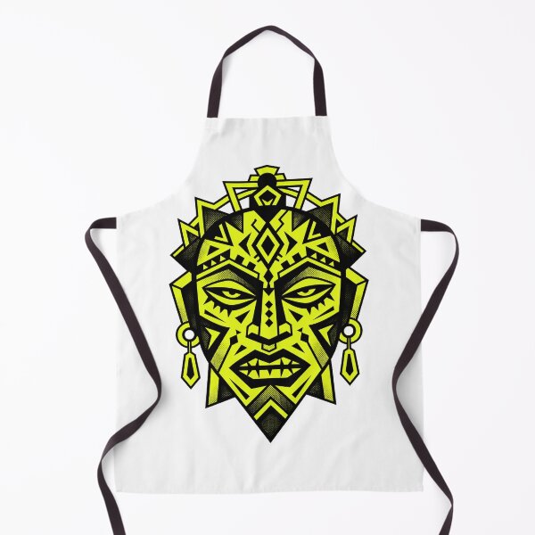 Item preview, Afrofuturist Geometric Tribal Mask – Neon Warrior Emblem designed and sold by Nubian Style.
