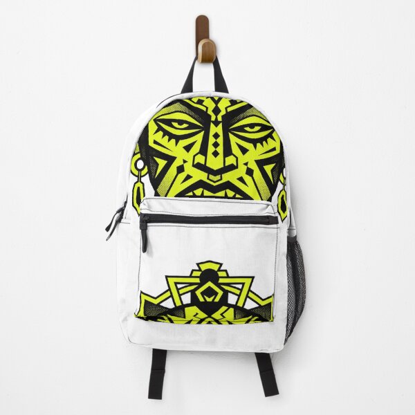 Item preview, Afrofuturist Geometric Tribal Mask – Neon Warrior Emblem designed and sold by Nubian Style.