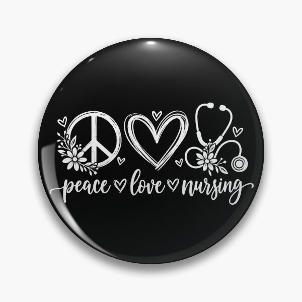 Item preview, Peace Love Nursing White Nurse Stethoscope Graphic designed and sold by CG Studio.