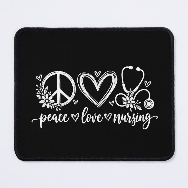 Item preview, Peace Love Nursing White Nurse Stethoscope Graphic designed and sold by CG Studio.