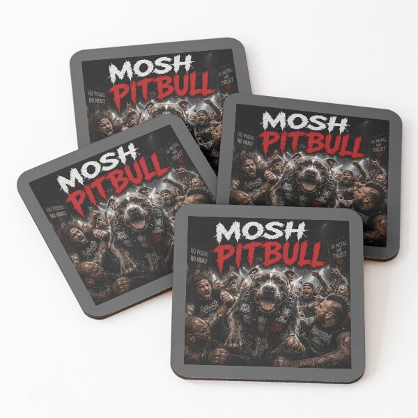 Item preview, Mosh Pit Bull Heavy Metal Dog Pun designed and sold by Hornace88studio.