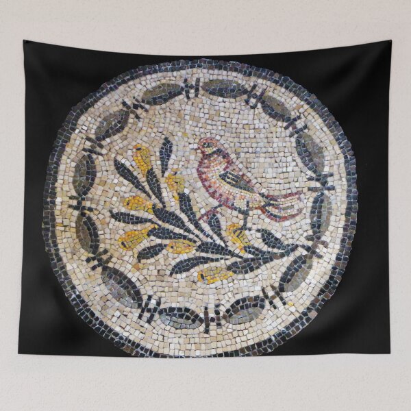 Item preview, Byzantine Bird Mosaic - Round Antique Medallion designed and sold by Banal25.