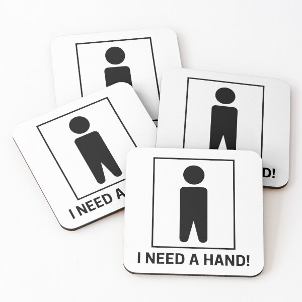 Item preview, I Need A Hand! - Funny Armless Stickman Pictogram Pun designed and sold by familysteven.