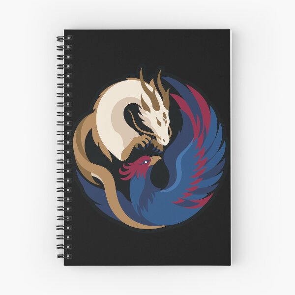 Item preview, Majestic Dragon And Phoenix Yin Yang Circular Emblem designed and sold by ZUMERI.