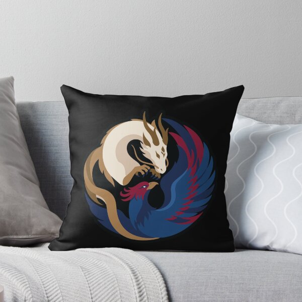 Item preview, Majestic Dragon And Phoenix Yin Yang Circular Emblem designed and sold by ZUMERI.