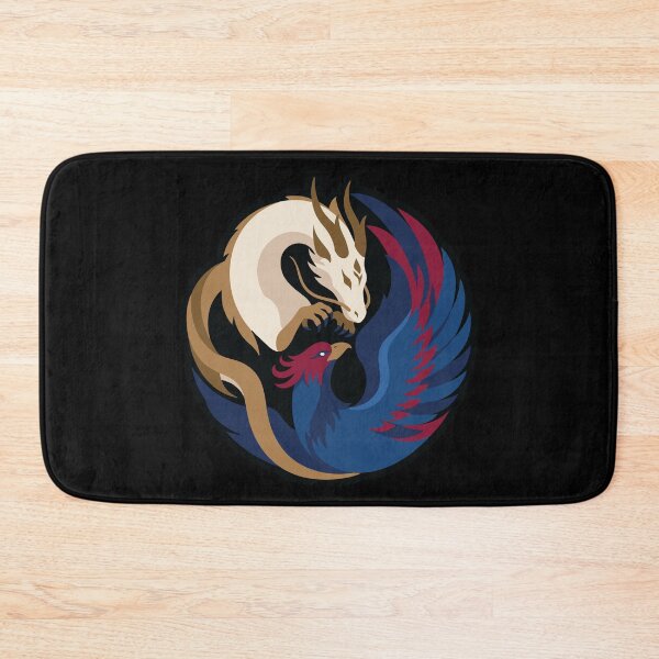 Item preview, Majestic Dragon And Phoenix Yin Yang Circular Emblem designed and sold by ZUMERI.