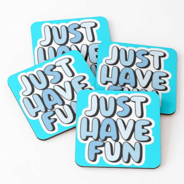 Item preview, Just Have Fun Sky Blue Bubble Letters Sticker designed and sold by Scro-Ciob-Shop.