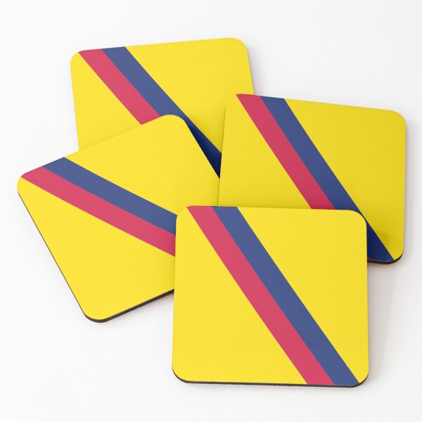 Item preview, Barcelona 1970s Away Yellow Blue Red Sash designed and sold by Sporting Colour.