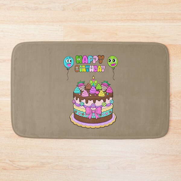 Item preview, Funny Happy Birthday Cake & Balloons designed and sold by Aimetoi.