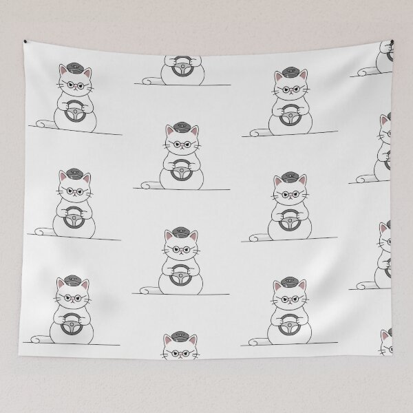 Item preview, Trucker Cat – Funny Driving Gift for Truckers designed and sold by PrintforDesign.