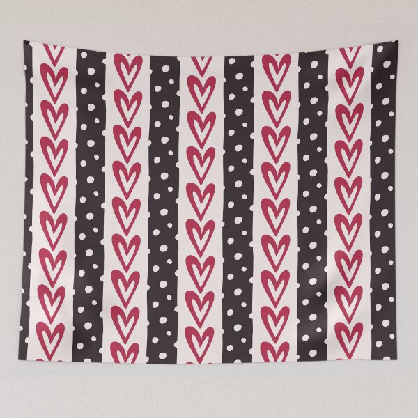 Item preview, Heart Polka Dot Stripes designed and sold by CreativeDraws42.