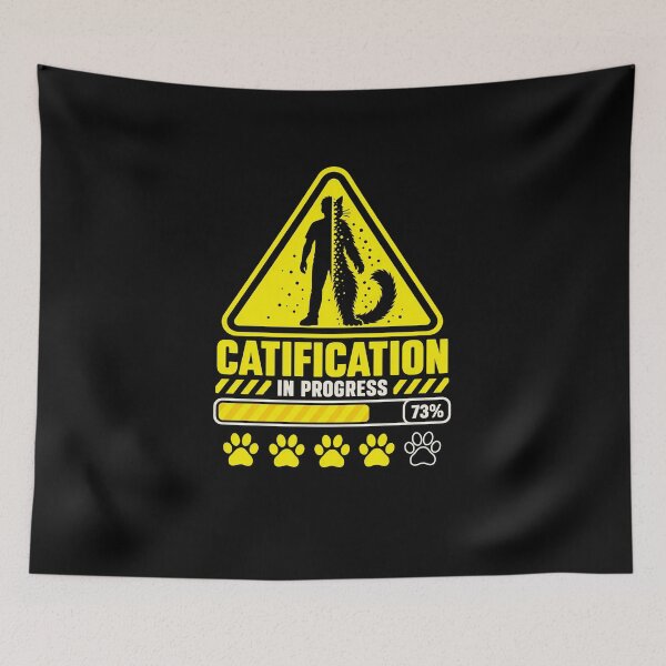 Item preview, Catification In Progress Human To Cat Warning Graphic designed and sold by elderberry.