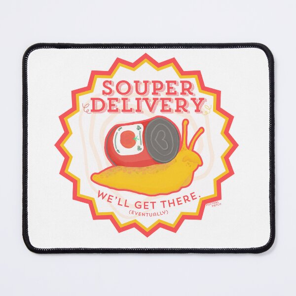Item preview, Souper Delivery Retro Snail Logo designed and sold by potterspatch.