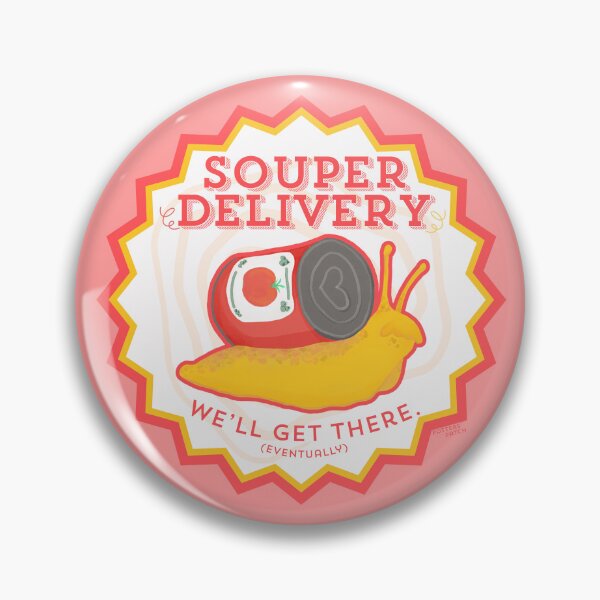 Item preview, Souper Delivery Retro Snail Logo designed and sold by potterspatch.