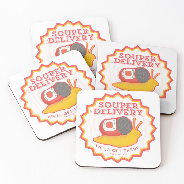 Item preview, Souper Delivery Retro Snail Logo designed and sold by potterspatch.