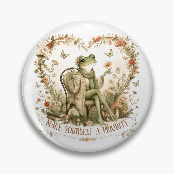 Item preview, Make Yourself a Priority | Cute Self-Love Frog designed and sold by Cozy Chaos Studio Co.