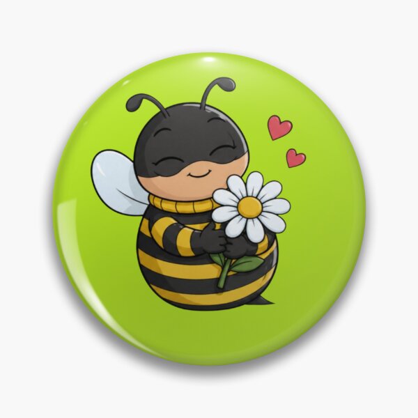Item preview, Cute Bee with Flower Daisy  designed and sold by MushArtist.