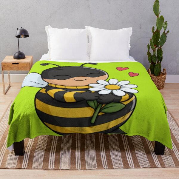 Item preview, Cute Bee with Flower Daisy designed and sold by MushArtist.