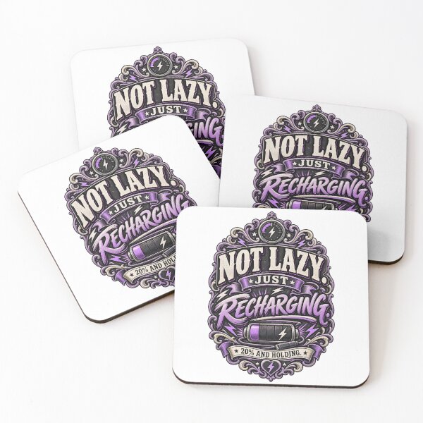 Item preview, Not Lazy Just Recharging Sarcastic Design designed and sold by InkroarCo.