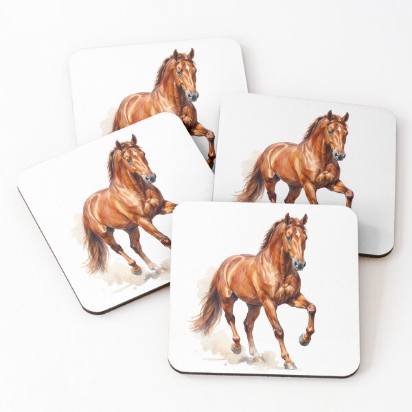 Item preview, Chestnut Horse Watercolor Illustration designed and sold by Rutvain.