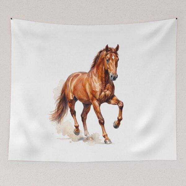 Item preview, Chestnut Horse Watercolor Illustration designed and sold by Rutvain.