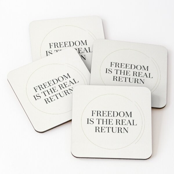 Item preview, FREEDOM IS THE REAL RETURN - Financial Freedom Quote Minimalist Print designed and sold by Zaramodo.