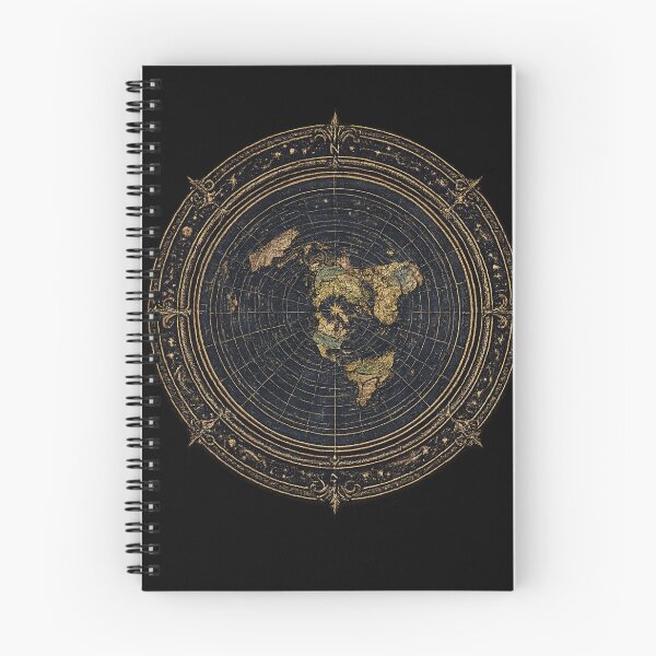 Item preview, Dark Academia Celestial World Map Embroidery – Gothic Azimuthal Cartography designed and sold by Emoji Emblems.