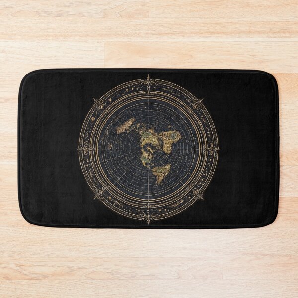 Item preview, Dark Academia Celestial World Map Embroidery – Gothic Azimuthal Cartography designed and sold by Emoji Emblems.