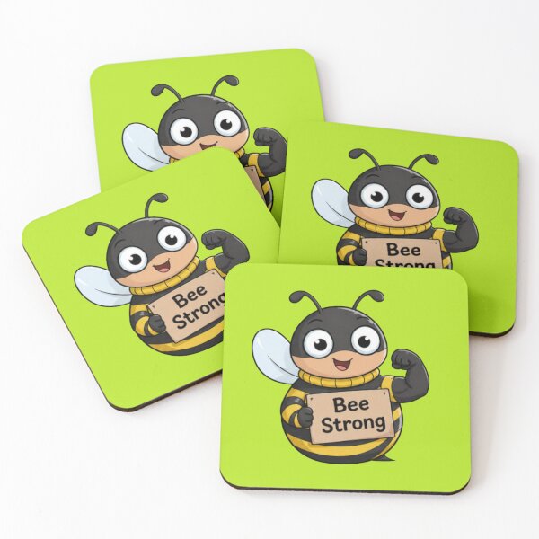 Item preview, Bee Strong Cute Cartoon Bee designed and sold by MushArtist.