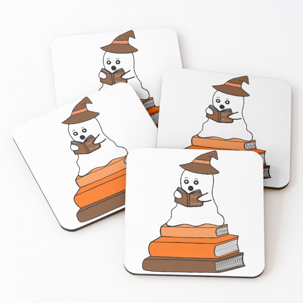 Item preview, Cute Halloween Ghost Reading designed and sold by Sartoris Art.