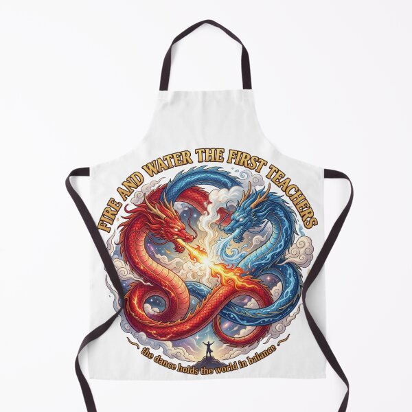 Item preview, Twin Dragons Fire Water Dance Eastern Mythical designed and sold by LunaMarkos.