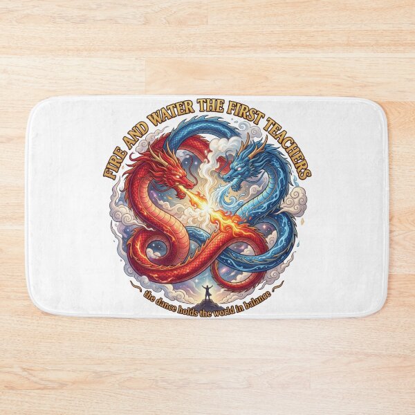 Item preview, Twin Dragons Fire Water Dance Eastern Mythical designed and sold by LunaMarkos.