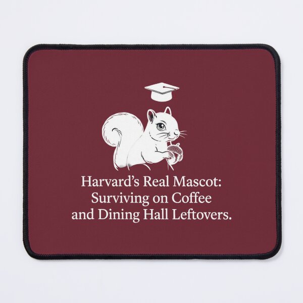 Item preview, Harvard's Real Mascot - Funny College Squirrel and Coffee Lover Print designed and sold by Sabia Creative Lab.