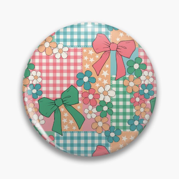 Item preview, Christmas Coquette Bow Floral Patchwork designed and sold by CreativeDraws42.