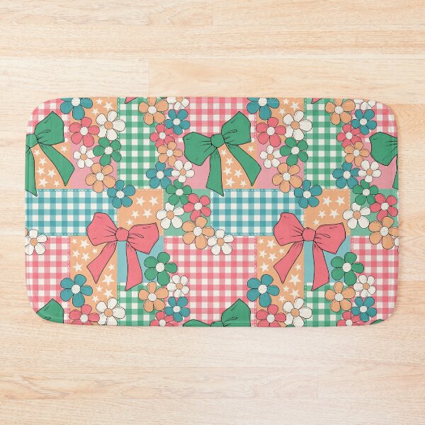 Item preview, Christmas Coquette Bow Floral Patchwork designed and sold by CreativeDraws42.