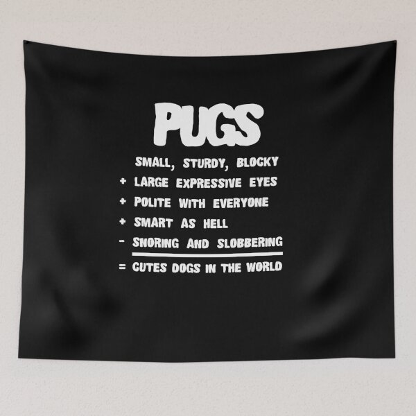 Item preview, Pug Facts Dog Lover Design designed and sold by Basti09.