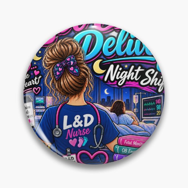 Item preview, Labor & Delivery Night Shift Nurse designed and sold by Nurse Vibes Studio.