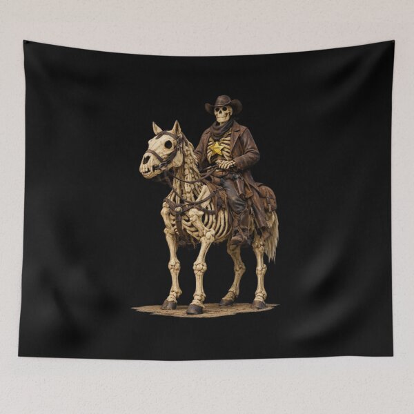 Item preview, Skeleton Cowboy On Horse designed and sold by IMOBILYARI VibeCore.