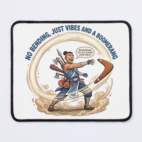 Item preview, Boomerang Warrior No Bending Funny Eastern Comedy Hero designed and sold by LunaMarkos.