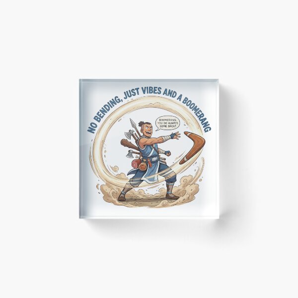 Item preview, Boomerang Warrior No Bending Funny Eastern Comedy Hero designed and sold by LunaMarkos.