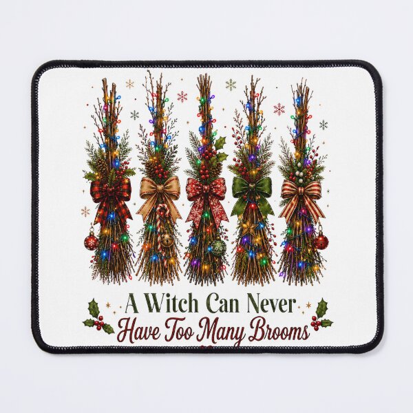 Item preview, A Witch Can Never Have Too Many Brooms – Christmas Witch Classic T-Shirt designed and sold by podlook.