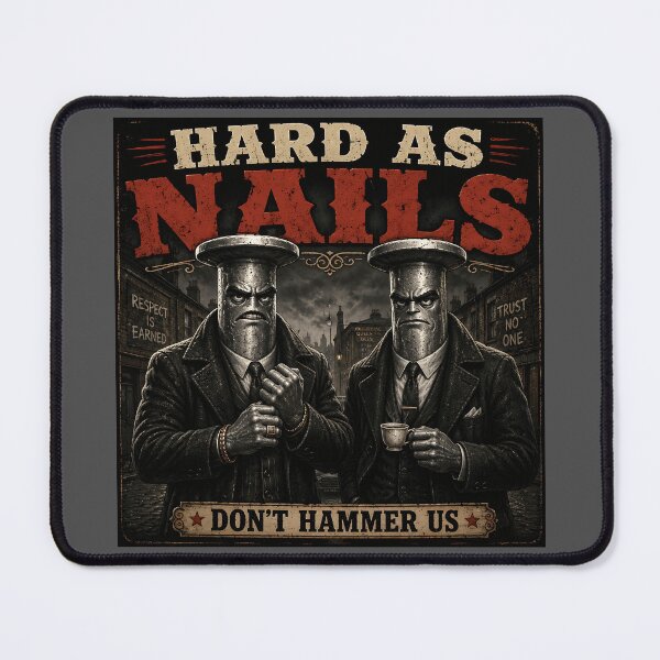 Item preview, Hard as Nails – Tough Guy Gangster Pun designed and sold by Hornace88studio.