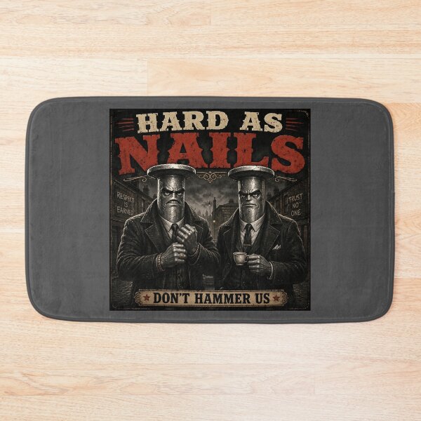 Item preview, Hard as Nails – Tough Guy Gangster Pun designed and sold by Hornace88studio.