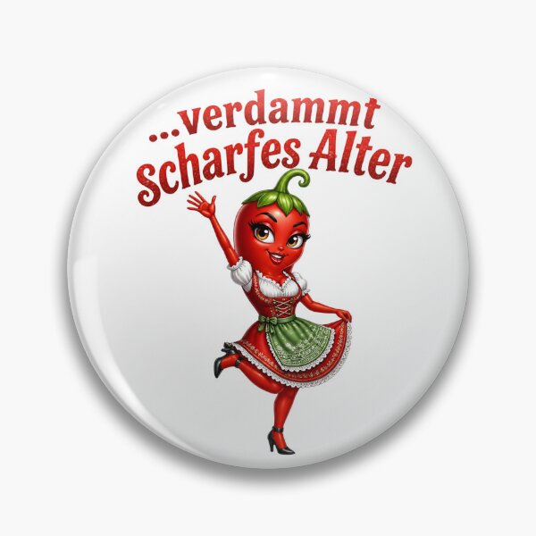 Item preview, Spicy Age – Cheeky Chili in a Dirndl designed and sold by design-rebell.