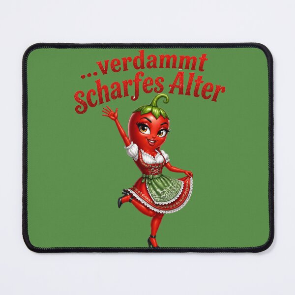Item preview, Spicy Age – Cheeky Chili in a Dirndl designed and sold by design-rebell.