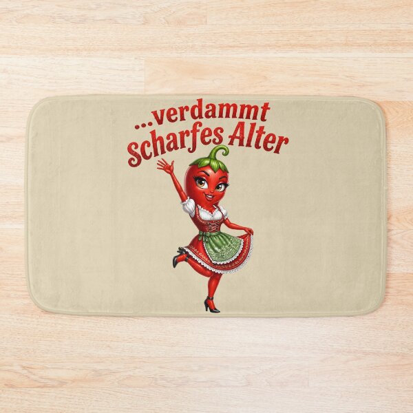 Item preview, Spicy Age – Cheeky Chili in a Dirndl designed and sold by design-rebell.